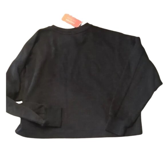 Easton x Jen Schro Womens Small Crop Crew Neck Charcoal Heather Sweatshirt XS - Picture 3 of 3
